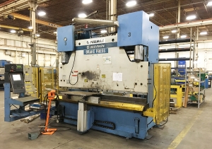 250 TON X 10' PULLMAX OPTIMA CNC HYDRAULIC PRESS BRAKE, MODEL 250.3.1/2.55, CYBELEC MODEVA 10S 6-AXIS CNC CONTROLLER, FOOT PEDAL, LINK LITE BLACK MAX LIGHT CURTAINS, WORK LIGHT, PEDESTAL CONTROL, AUTO BED CROWNING, (LOCATED IN WILSON, NC) ***RIGGING FEE $500***-16