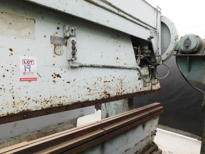 240 TON X 16' STEELWELD MECHANICAL PRESS BRAKE, MODEL H3 1/2-12 (M), MECHANICAL CLUTCH & BRAKE, FULL LENGTH FOOT TREADLE, POWER RAM ADJUSTMENT, AUTOMATIC LUBRICATION, FULL ELECTRICS, CLEANED & CYCLED, NOTE: MACHINE IS FLUSH FLOOR-DOES NOT REQUIRE PIT (LOCATION: GARVEY AVE., SOUTH EL MONTE, CA) ***RIGGING FEE $500***-19