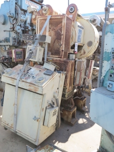 45 TON X 1" L & J OBI HIGH SPEED PRESS, MODEL 45HS, WINTRISS SOLID STATE DIGITAL CONTROL W/ LOAD ANALYZER, PETERSON MODEL 104HS MECHANICAL ROLL FEEDER (12"), HP 5, AIR CLUTCH & BRAKE, SHADOW V LIGHT CURTAIN, AUTO LUBE SYSTEM, DUAL PALM CONTROL (LOCATION: GARVEY AVE., SOUTH EL MONTE, CA) ***RIGGING FEE $25***-36