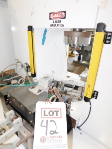 10 TON CUSTOM MADE HYDRAULIC STAMPING PRESS, COGNEX INSPECTION CAMERA, ALLEN BRADLEY PANEL VIEW PLUS 1000 CNC CONTROL, P/A INDUSTRIES SRF5-SP FEEDERS, ROBOT ARMS, LASER MARKER (LOCATION: GARVEY AVE., SOUTH EL MONTE, CA) ***RIGGING FEE $25***-42