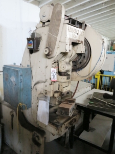 32 TON X 4" MINSTER OBI PUNCH PRESS, MODEL #4, AIR CLUTCH & BRAKE, 24" X 15" X 2 1/2" BOLSTER PLATE, DUAL PALM CONTROL, FOOT PEDAL, AUTO LUBE, TOP STOP, EMERGENCY STOP, FOOT PADS, SURGE TANK (LOCATION: RUSH ST., SOUTH EL MONTE, CA) ***RIGGING FEE $50***-50B