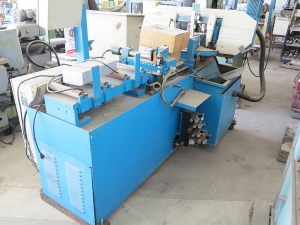 12" X 18" JAESPA AUTOMATIC MITRE HORIZONTAL BANDSAW (NEEDS WORK), MODEL W-220 DGA, HYDRAULIC FEED CONTROL, E300 CONTROLLER, VARIABLE SPEED, COOLANT SYSTEM, SAW CUTS MANUALLY, NEEDS CONTROL WORK FOR AUTOMATIC MODE (LOCATION: RUSH ST., SOUTH EL MONTE, CA) ***RIGGING FEE $50***-53