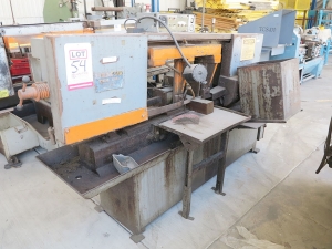 14" X 16" HEM HORIZONTAL SEMI AUTOMATIC BANDSAW (HEAVY DUTY), MODEL 1200M, POWER CLAMPING, POWER ELEVATION OF HEAD, VARIABLE VISE PRESSURE, COOLANT (LOCATION: RUSH ST., SOUTH EL MONTE, CA) ***RIGGING FEE $50***-54