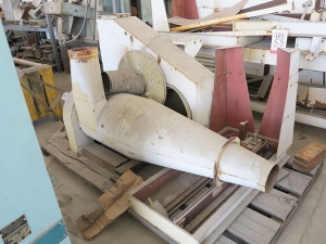 16" X 8' CAIN PLATE SAW, MODEL 45 9-8-HLS, FULL LENGTH PNEUMATIC HOLD DOWN BEAM, (2) 24" X 48" TABLE W/AIR OPERATED POP UP STOPS, ADJUSTABLE TRAVEL 36", (2) 24" X 48" SUPPORT TABLES, 5 HP DUST COLLECTOR AND PENDANT CONTROL, HORSEPOWER: 10 (LOCATION: RUSH ST., SOUTH EL MONTE, CA) ***RIGGING FEE $25***-58