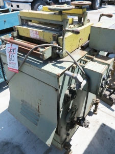 .080" X 15" ROWE STRAIGHTNER, MODEL R-15-TC, FEED LENGTH SELECTOR, TWIN CLUTCH & BRAKE, STRAIGHTENING ROLLS (7), PINCH ROLLS (4), HORSEPOWER: 1 1/2 (LOCATION: GARVEY AVE., SOUTH EL MONTE, CA)-60