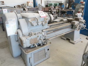 16" X 40" LODGE & SHIPLEY ENGINE LATHE, MODEL 16", 12" 4-JAW CHUCK, 10" 3-JAW CHUCK, TAPER ATTACHMENT, TAILSTOCK, THREAD DIAL, SPINDLE NOSE 1-3/4" (LOCATION: RUSH ST., SOUTH EL MONTE, CA) ***RIGGING FEE $25***-66