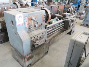 22"/31" X 60" TARNOW GAP BED ENGINE LATHE, MODEL TUJ-50X1500, COOLANT SYSTEM, CHIP TRAY, STEADY REST, 4-JAW CHUCK, SPINDLE NOSE 2" (LOCATION: RUSH ST., SOUTH EL MONTE, CA)-69