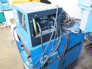 300 AMP MILLER WELDER AC/DC TIG WELDER W/ COOLER (FOR ALUMINUM), MODEL 330ST AIRCRAFTER/ JK557027, FOOT PEDAL, MILLER RADIATOR 1 COOLER, CASTERS (LOCATION: GARVEY AVE., SOUTH EL MONTE, CA)-80