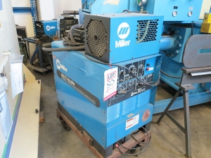 300 AMP MILLER WELDER AC/DC TIG WELDER W/ COOLER (FOR ALUMINUM), MODEL 330ST AIRCRAFTER/ JK557027, FOOT PEDAL, MILLER RADIATOR 1 COOLER, CASTERS (LOCATION: GARVEY AVE., SOUTH EL MONTE, CA)-80