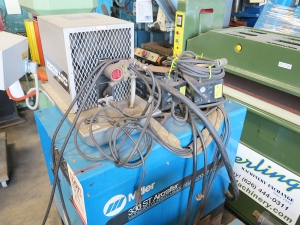 300 AMP MILLER WELDER AC/DC TIG WELDER W/ COOLER (FOR ALUMINUM), MODEL 330ST AIRCRAFTER/ JK566342, FOOT PEDAL, BERNARD COOLER, TORCH, CASTERS (LOCATION: GARVEY AVE., SOUTH EL MONTE, CA)-81