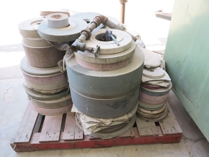 LOT - PALLET OF LARGE GRINDING WHEELS (LOCATION: RUSH ST., SOUTH EL MONTE, CA)-89A