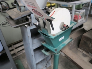 10" GRIZZLY SLOW SPEED GRINDER, MODEL G1036, ANGLE GUIDE, STAND, YEAR 2008 (LOCATION: RUSH ST., SOUTH EL MONTE, CA)-90