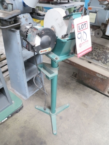 10" GRIZZLY SLOW SPEED GRINDER, MODEL G1036, ANGLE GUIDE, STAND, YEAR 2008 (LOCATION: RUSH ST., SOUTH EL MONTE, CA)-90