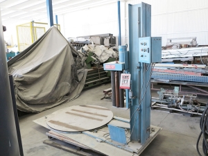 3,500 LBS. COUSINS SEMI-AUTO STRETCH WRAP MACHINE, PALLET WRAPPING MACHINE, 50" X 50", MODEL LP2100 (LOCATION: RUSH ST., SOUTH EL MONTE, CA) ***RIGGING FEE $25***-119