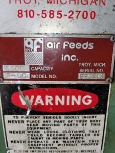 PRESS ROOM 6,000 LB. REEL, MODEL R-60, S/N 970512-9