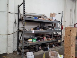 PALLET RACK W/ 11' BEAMS, 10' UPRIGHTS, 2 X 4" & 2 X 6" DECKING, CONTENTS NOT INCLUDED-34