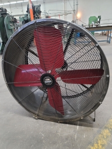 TRIANGLE ENGINEERING 42" DRUM FAN, MODEL TPC4213, 1/2 HP, S/N C98, MISSING WHEELS-37