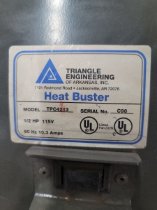 TRIANGLE ENGINEERING 42" DRUM FAN, MODEL TPC4213, 1/2 HP, S/N C98-39