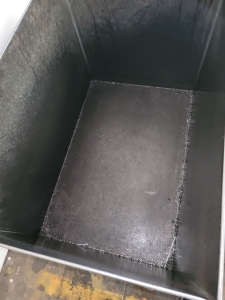 R&B MFG. CO. STEEL BIN ON CASTERS, 2' X 3' X 2' HEIGHT-65