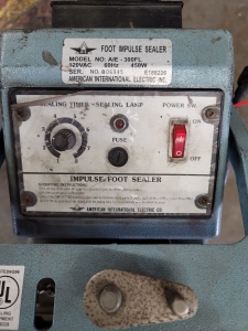 AIE FOOT IMPULSE SEALER, 12", MODEL AIE-300FL, S/N B06945-82A