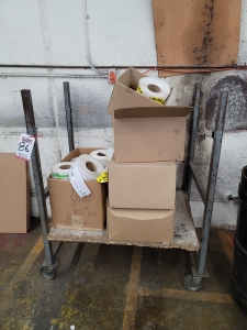 FOUR POST FLAT CART, 28" X 42", CONTENTS NOT INCLUDED-86