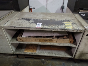 STEEL WORKBENCH W/ (2) SHELVES, 52" X 31", 32" WORKTOP HEIGHT-92