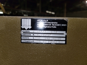 ATOM FULL BEAM DIE CUTTING PRESS, MODEL S377/1, S/N 24C040107-99