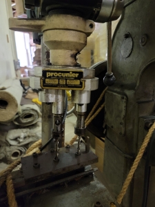 WILTON 15" DRILL PRESS, 12-SPEED W/ PROCUNIER SERIES 3099, MODEL MD, DOUBLE HEAD DRILL ATTACHMENT-103