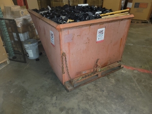 SELF DUMPING HOPPER, 52"W X 65"D X 36"H (THESE ARE INTERIOR DIMENSIONS), DATA PLATE MISSING-105