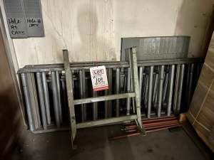 LOT - 10' OF 16" ROLLER CONVEYOR, 3" CENTERS, INCLUDES (2) PIECES OF 22" AND (2) PIECES OF 16" ROLLER CONVEYOR WITHOUT LEGS-109