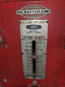 VINTAGE CRAFTSMAN AC ARC WELDER, 150 AMPERES WELDING CURRENT-111