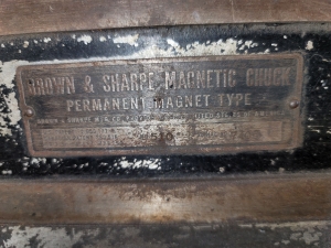 DELTA-MILWAUKEE TOOLMAKER SURFACE GRINDER, W/ BROWN & SHARPE PERMANENT MAGNETIC CHUCK-113