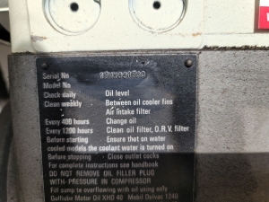 HYDROVANE ROTARY AIR COMPRESSOR, 15 HP, NO MODEL NO., S/N 17HV441703, 56,877 HOURS-121