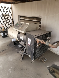 HYDROVANE 128/COMP AIR-KELLOGG AIR COMPRESSOR, 25 HP, MODEL 128 PUAS-1 SS, 125 PSI MAX PRESSURE, 81,065 HOURS-122