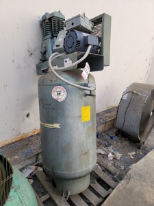 AIR COMPRESSOR PRODUCTS 5 HP VERTICAL AIR COMPRESSOR, MODEL ACP-51V82, OUT OF SERVICE / NEEDS WORK-126