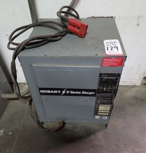 CROWN STAND-UP ELECTRIC FORKLIFT, MODEL 35RRTT, S/N 1A122432, 24V, MAST ID 35RRTT-210, OUT OF SERVICE / NEEDS WORK, W/ HOBART R SERIES 24V CHARGER, MODEL 540B1-12R, S/N 293CS05266 (CHARGER WORKS) FORKLIFT BATTERIES WERE REPLACED NEW 3 YEARS AGO, BUT THAT DID NOT FIX THE PROBLEM-129