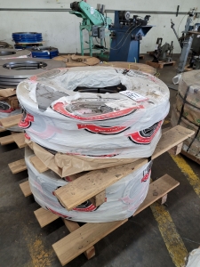 APPROX. 4,476 LBS OF 16GA X 1" 1074 ANNEALED COLD ROLLED STEEL BAND-147