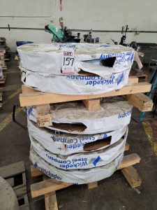 APPROX. 3,720 LBS OF 5/16" STEEL BAND, (6) ROLLS-157