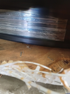 APPROX. 3,720 LBS OF 5/16" STEEL BAND, (6) ROLLS-157