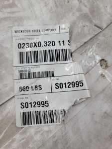 APPROX. 3,720 LBS OF 5/16" STEEL BAND, (6) ROLLS-157