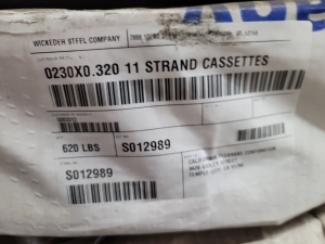 APPROX. 3,720 LBS OF 5/16" STEEL BAND, (6) ROLLS-157