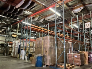 (12) ROWS OF GREEN/ORANGE PALLET RACKING, CONTENTS NOT INCLUDED-161
