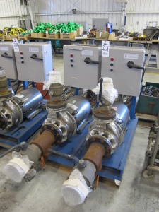 LOT (2) BALDOR 25 HP PUMPS W/ ELECTRIC CONTROL BOX (G-49) LOADING & HANDLING FEE $15-