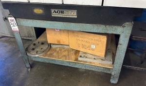 GRANITE SURFACE PLATE, 4' X 3' X 6", W/ STAND, CONTENTS NOT INCLUDED-363