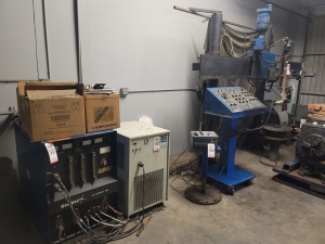 STELLITE PLASMA TRANSFERRED ARC WELDING SYSTEM FOR APPLICATION OF HARDFACING, W/ STELLITE PTA SYSTEM 300, NESLAB CFT-150 REFRIGERATED RECIRCULATOR-382