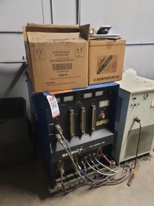 STELLITE PLASMA TRANSFERRED ARC WELDING SYSTEM FOR APPLICATION OF HARDFACING, W/ STELLITE PTA SYSTEM 300, NESLAB CFT-150 REFRIGERATED RECIRCULATOR-382