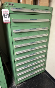 VIDMAR 11-DRAWER TOOL CABINET, W/ CONTENTS OF TOOLING-487