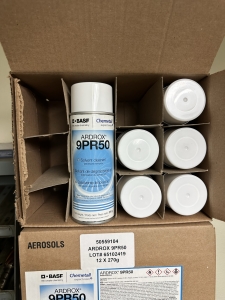 LOT - (18) CANS OF ARDROX 9PR50 SOLVENT CLEANER AND (12) CANS OF ARDROX 906 VISIBLE WATER WASHABLE PENETRANT-503