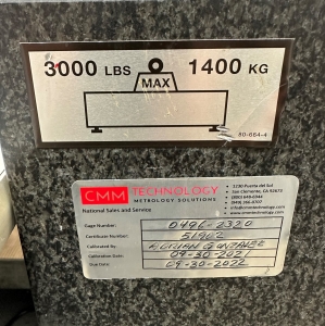 BROWN & SHARPE XCEL 7.10.7 COORDINATE MEASURING MACHINE, VALIDATOR RENISHAW PH10MQ PROBE, 36" X 55" GRANITE TABLE, RENISHAW MCU LITE-2 JOYSTICK, S/N 0496-2320, UPDATED SOFTWARE PROGRAM AUGUST 2021-509