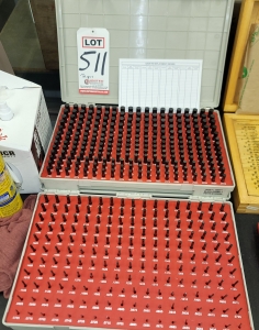 LOT - (2) VERMONT GAGE BLOCK GUARD PIN GAGE SETS: (1) .0615"+/.2505"+ AND (1) .2515"+/.5005"+-511